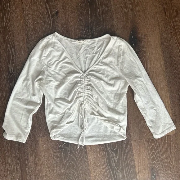 White Ruched Top - Picture 2 of 5